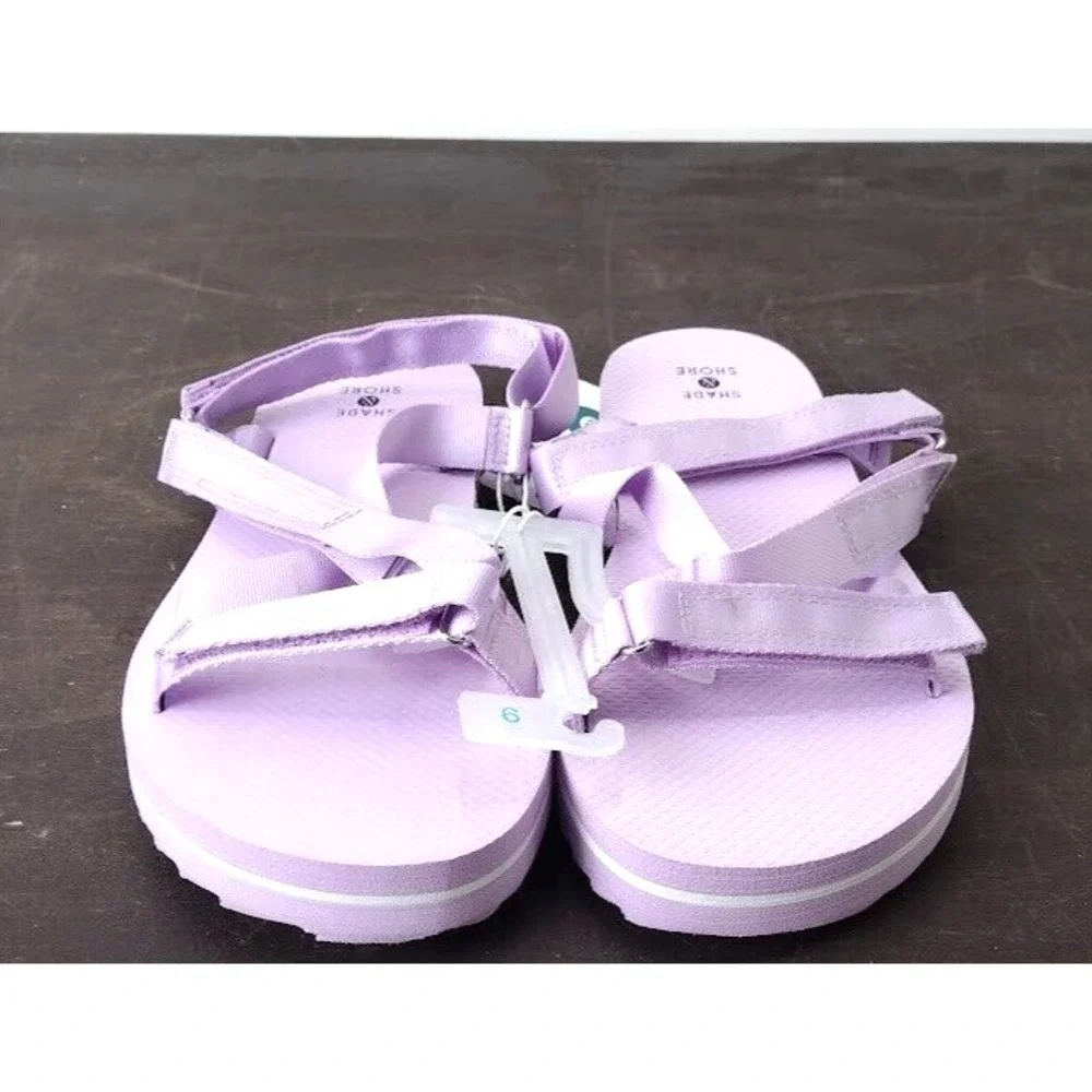 Shade‎ Shore Kids Lavender Sport Sandals Size 9 Adjustable Straps